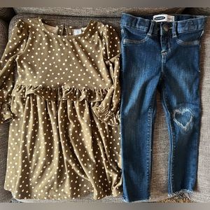3T / Old Navy Dress and Jeans Bundle